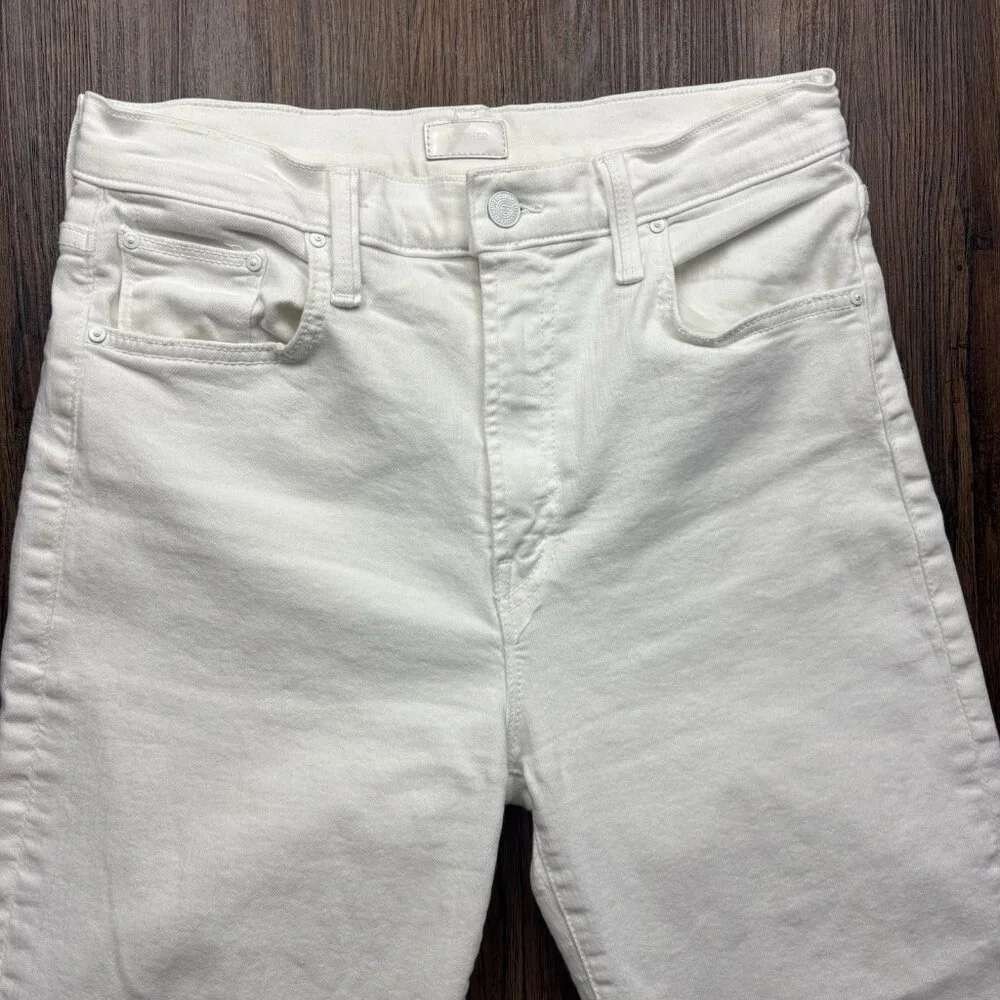 Mother The Rambler Zip Ankle Fairest of Them All Straight Jeans White Size 29 - Picture 3 of 13